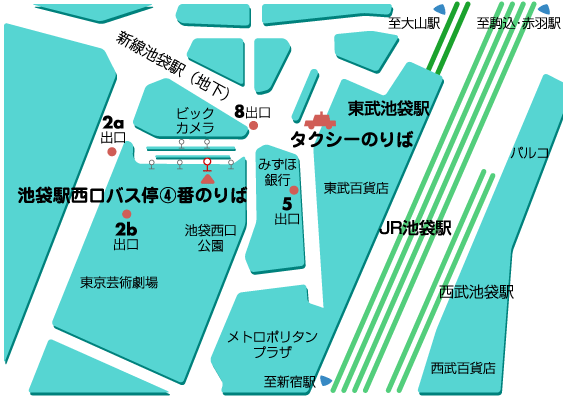 池袋駅の地図